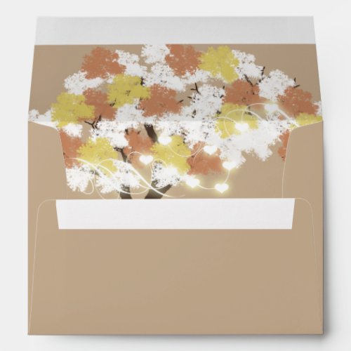 Oak Tree fall string lights Envelope