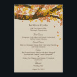 Oak Tree Fall Wedding Menu Card<br><div class="desc">Featuring a beautiful oak tree symbolizing your strong and everlasting love,  this Oak Tree wedding collection will charm your friends and family and get them ready to celebrate your romantic celebration. Matching components available at berryberrysweet.com  

Matching invitation:  



 

 Matching RSVP card:   





Matching thank you card:  



com</div>