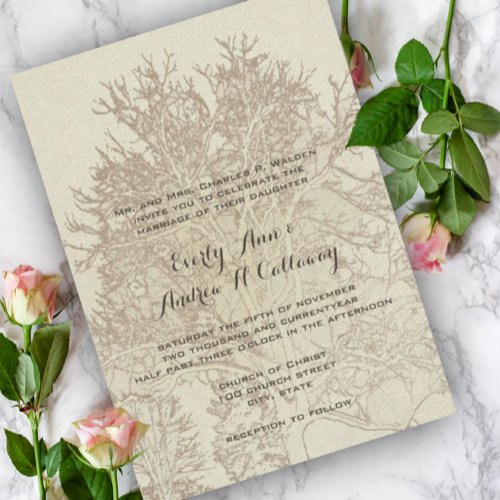 Oak Tree Forest Wedding Invitation