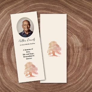 Oak Tree  Funeral Bookmark