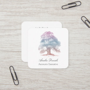 Oak Tree Illustration Business Card