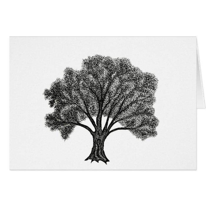 Oak Tree in dots, Blank Card