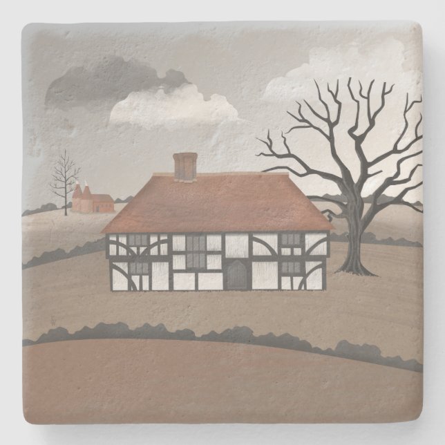 Oak Tree Manor Stone Coaster (Front)