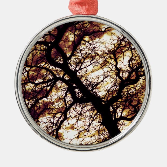 Oak Tree Metal Ornament (Front)