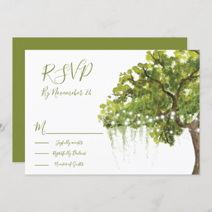 Oak Tree Moss lights response cards RSVP