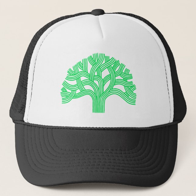 Oak tree Oakland lime Trucker Hat (Front)