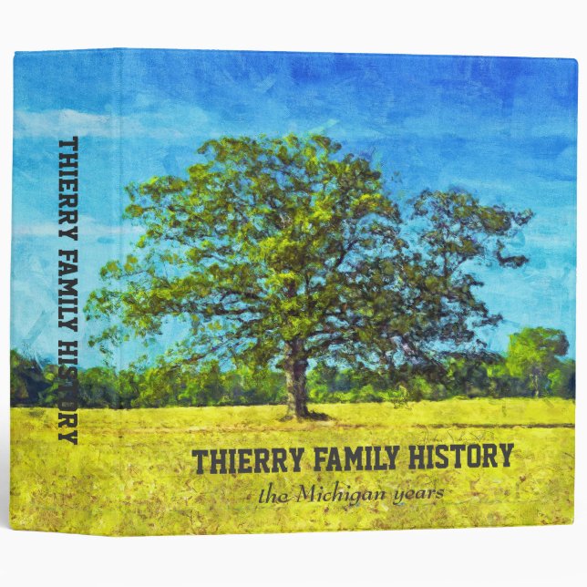 Oak Tree Painting 2" Family History Binder (Front/Spine)