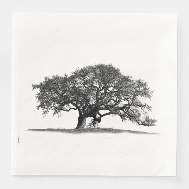 OAK TREE PAPER DINNER NAPKINS (Front)