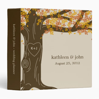 Oak Tree Personalized Binder - Orange