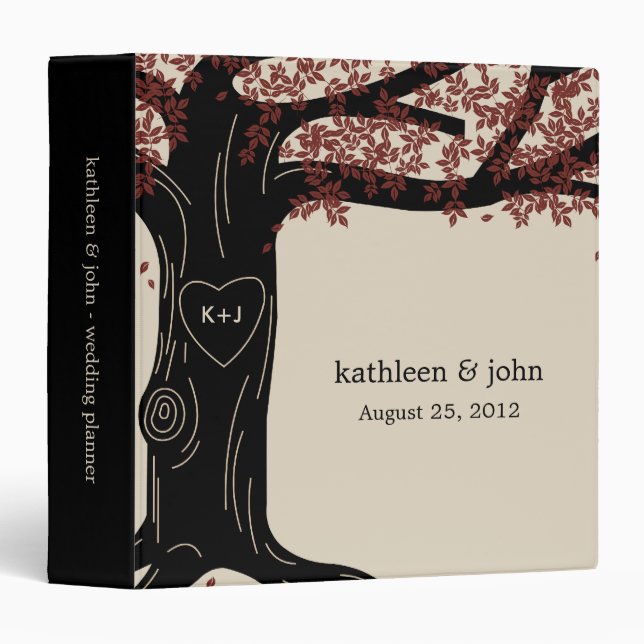 Oak Tree Personalized Binder - Red (Front/Spine)