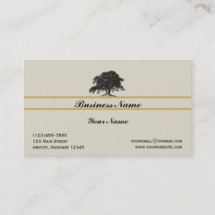 Oak Tree Plantation in Gold Business Card