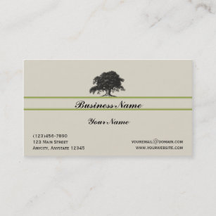Oak Tree Plantation in Green Business Card