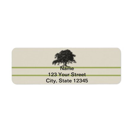 Oak Tree Plantation In Green Label