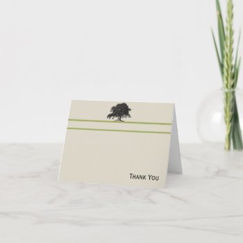 Oak Tree Plantation In Green Thank You Card by BeSeenBranding at Zazzle