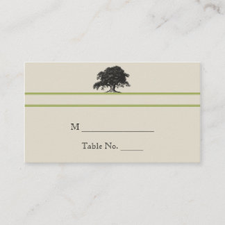 Oak Tree Plantation in Green Wedding Place Cards