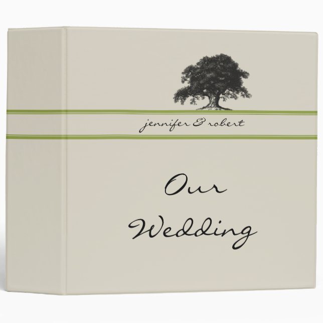 Oak Tree Plantation in Meadow Green 3 Ring Binder (Front/Spine)