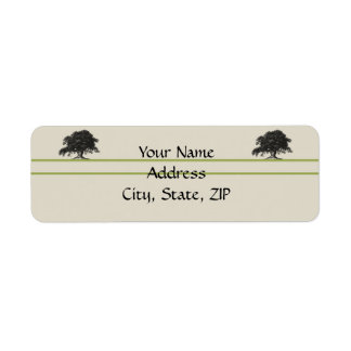 Oak Tree Plantation in Meadow Green Label