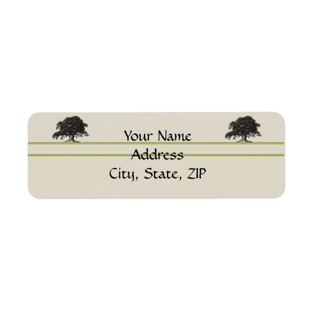 Oak Tree Plantation in Meadow Green Label (Front)