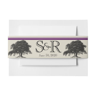 Oak Tree Plantation in Purple Wedding Belly Band