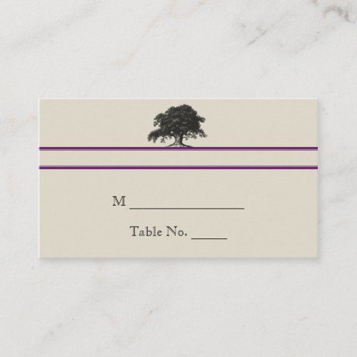 Oak Tree Plantation in Purple Wedding Place Cards