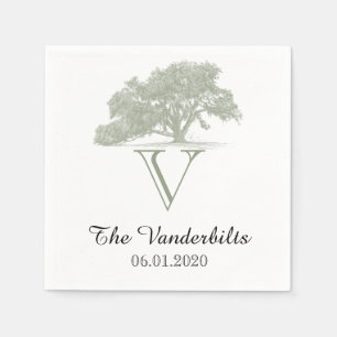 Oak Tree Plantation Wedding Napkin