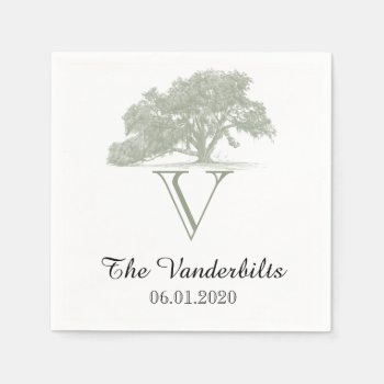 Oak Tree Plantation Wedding Napkin by NoteableExpressions at Zazzle