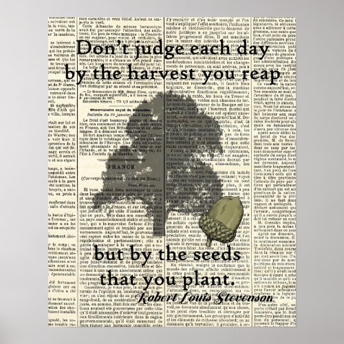 Oak Tree Planting Quote Antique Dictionary Page Poster