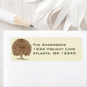 Oak Tree Return Address Label