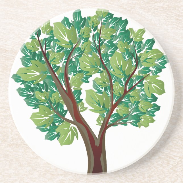 Oak Tree Sandstone Coaster (Front)
