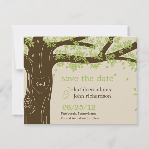 Oak Tree Save The Date Card
