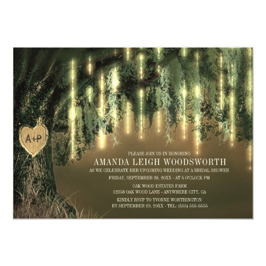 Oak Tree Spanish Moss Bridal Shower Invitations Oak Tree Spanish Moss Bridal Shower Invitations