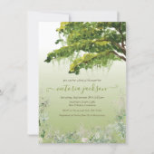 Oak Tree Spanish Moss Floral Southern Charm Invita Invitation (Front)