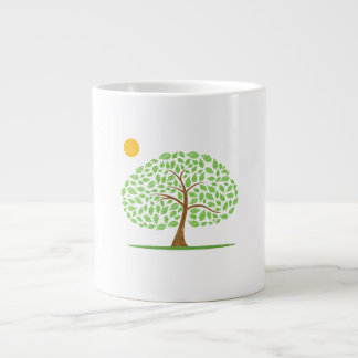 oak tree sun scribbled ecology design.png giant coffee mug