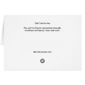 Oak Tree @ Sunrise Cards (Back Horizontal)