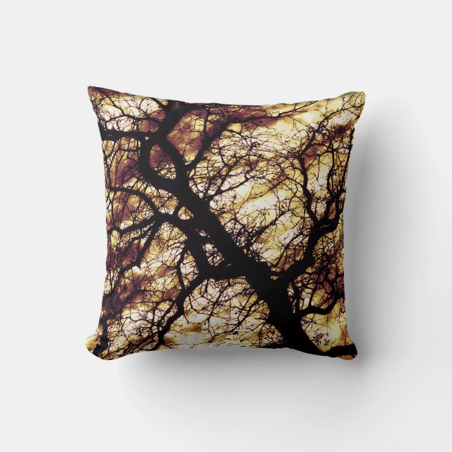 Oak Tree Throw Pillow (Front)