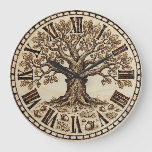 Oak Tree Wall Clock 