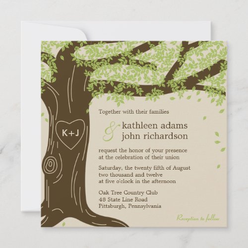 Oak Tree Wedding Invitation