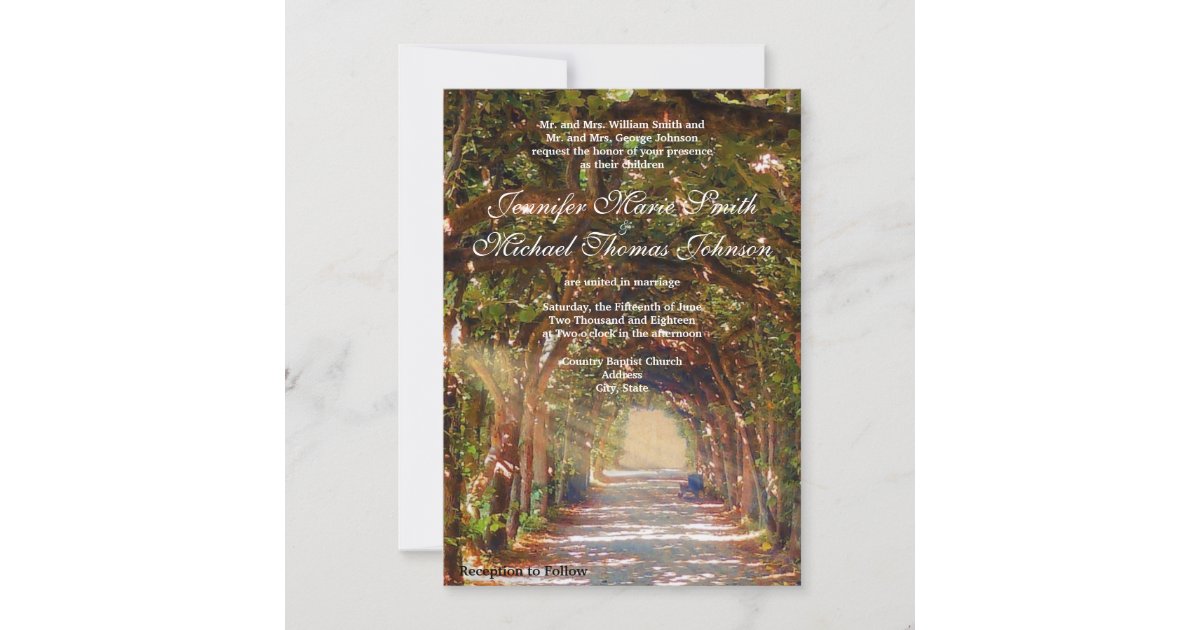 Oak Tree Wedding Invitation | Zazzle