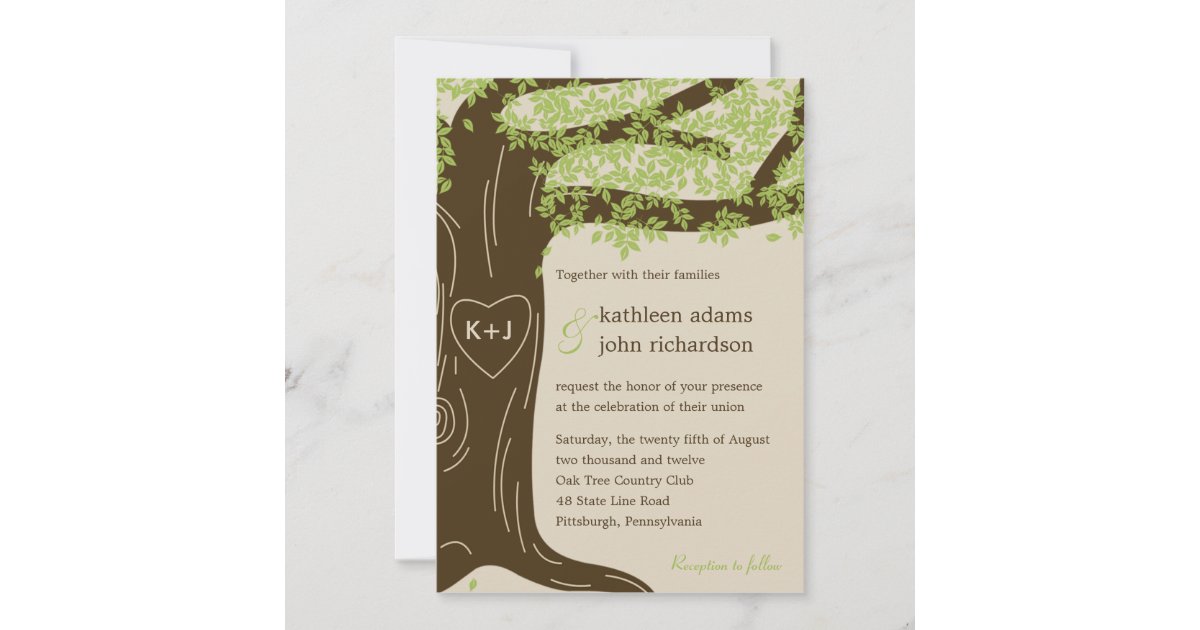 Oak Tree Wedding Invitation | Zazzle.com