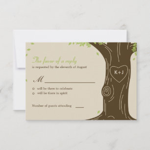 Oak Tree Wedding RSVP / Response Card