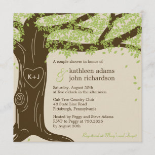 Oak Tree Wedding Shower Invitation