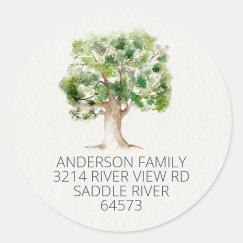 Oak Tree Weve Moved New Address Label Sticker