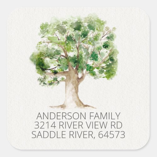 Oak Tree Weve Moved New Address Label Sticker