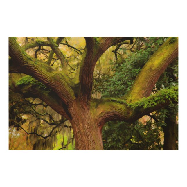 Oak tree wood wall decor (Front)