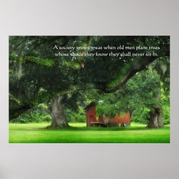 Oak Trees Proverb Poster Print by debinSC at Zazzle