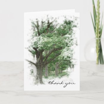 Oak Trees Thank You Card by AJsGraphics at Zazzle