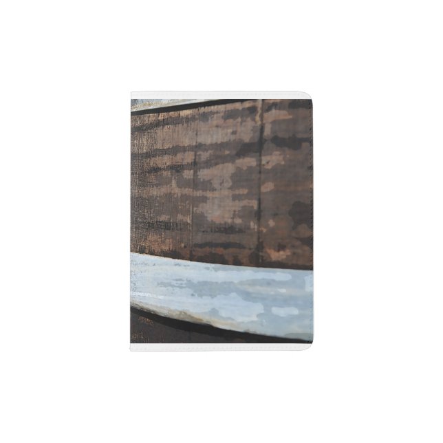 Oak Wine Barrel Passport Holder (Front)