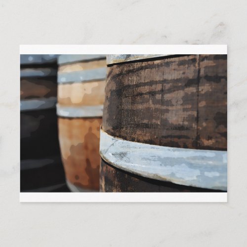 Oak Wine Barrel Postcard