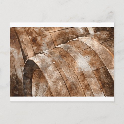 Oak Wine Barrel Postcard