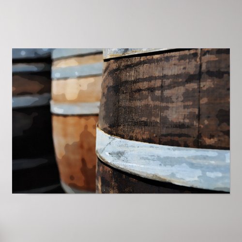 Oak Wine Barrel Poster